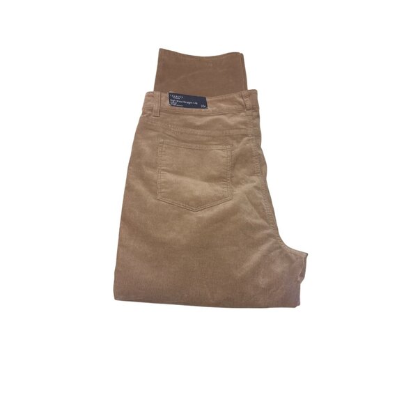 NWT Talbots Women's 16P Flawless High-Waist Straight-Leg Pants Corduroy tan Brow - Picture 8 of 11